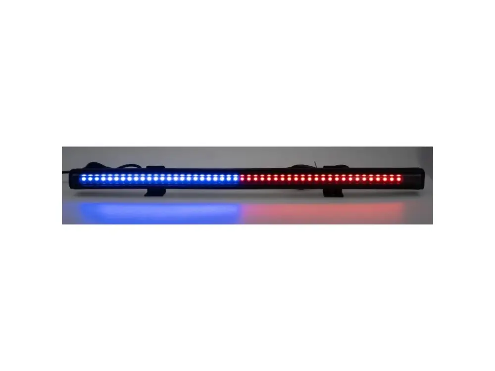 Gumové výstražné LED světlo vnější, modro-červené, 12/24V, 440mm Sleva