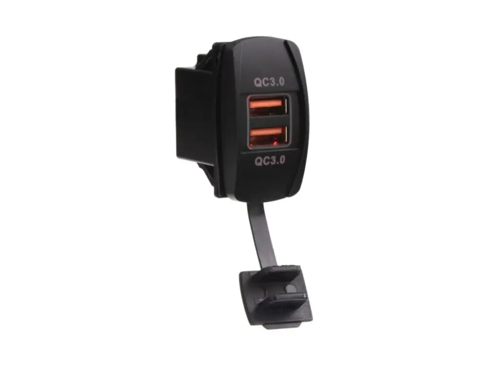 2x USB nabíječka QC3.0 , "Rocker" 12/24V, 36W Top Prodej