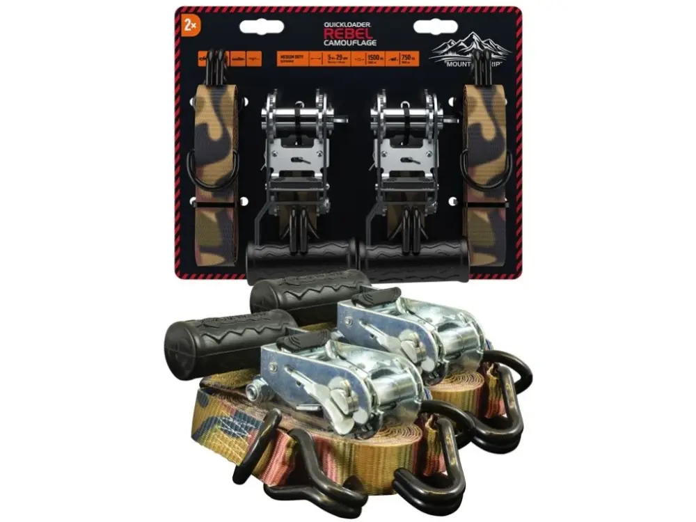 QUICKLOADER® Rebel 1500 kg • 4,5 m x 29 mm • 2 ks upínací popruh s ráčnou Autentický
