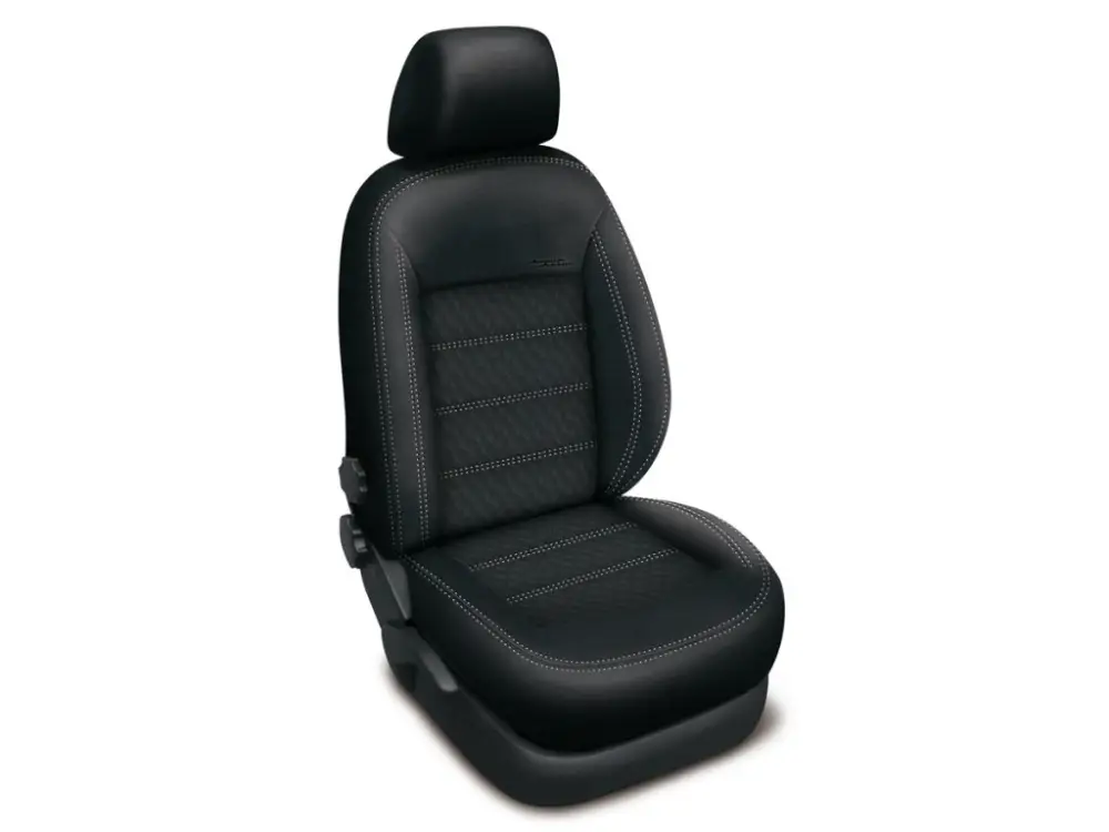 Výhodná Nabídka Autopotahy KIA CEED II, od r.2012, AUTHENTIC DOBLO, vlnky černé