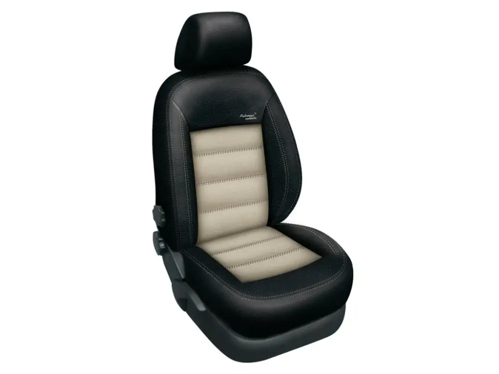 Novinka Autopotahy BMW 1 E87, od r. 2004-2011, kožené AUTHENTIC LEATHER černobéžové