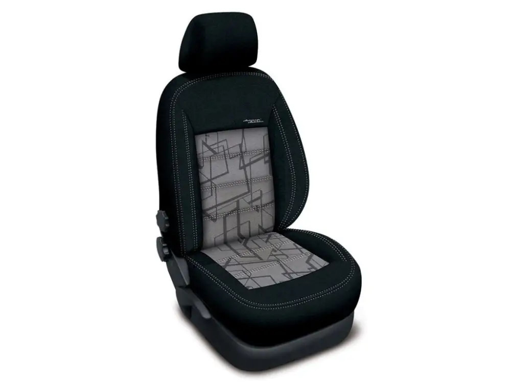 Cenově Výhodný Autopotahy FORD TRANSIT CUSTOM II, 8 míst, od r. 2023, AUTHENTIC DOBLO, matrix šedý