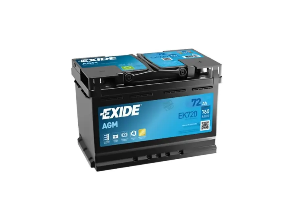 Přímo Od Výrobce Autobaterie EXIDE Start-Stop AGM 12V 72Ah EK-720
