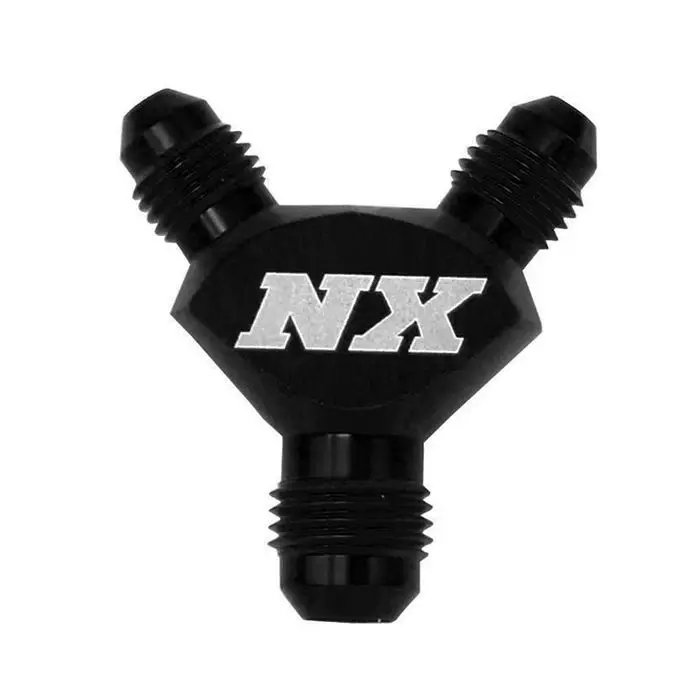 Tovární Cena AN4 x AN4 x AN4 Billet Pure-Flo Y Fitting Black Nitrous Express NX 16382