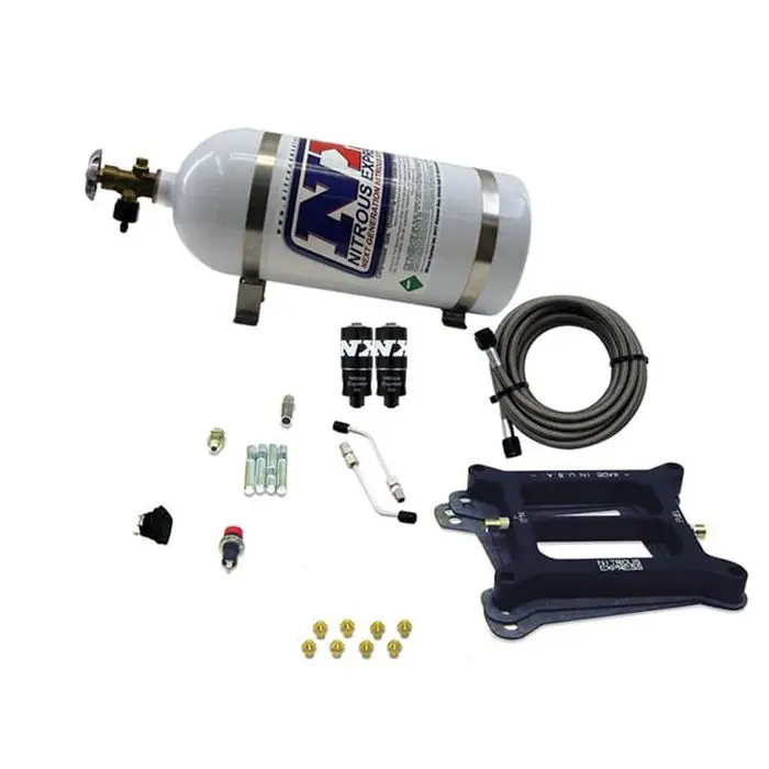 Cenový Hit 4150 Hitman Nitrous Plate System 100-150-200Hp with 15Lb Bottle Nitrous Express NX 40040-15