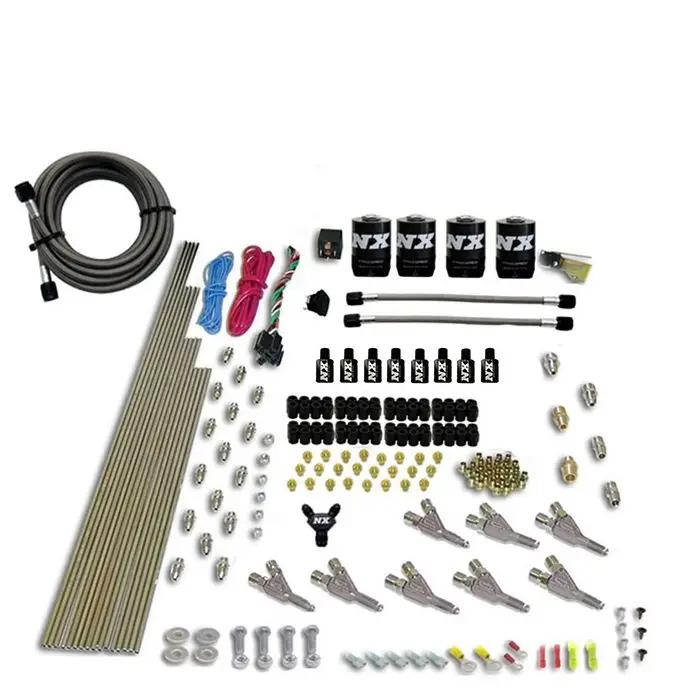 Omezená Nabídka 8 Cylinder SSV Direct Port 4 Solenoids without Bottle 200-500Hp Jetting Nitrous Express NX 80016-00