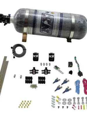 Sleva 4 Cylinder Direct Port Gas 100-150-200-250Hp with 12Lb Carbon Bottle Nitrous Express NX 80004-12