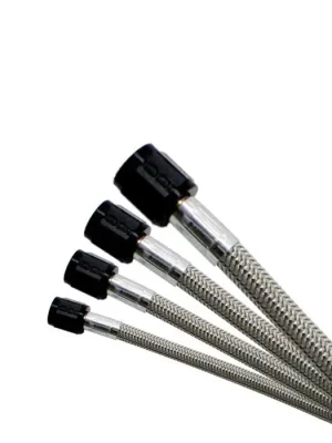 Speciální Cena 6AN (18In) Stainless Steel Braided Hose (Black Ends) Nitrous Express NX 12018