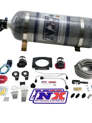LS Single Entry 90mm Plate Hardline System with 12Lb Carbon Bottle (50-400Hp) Nitrous Express NX 20934S-12 Super Cena