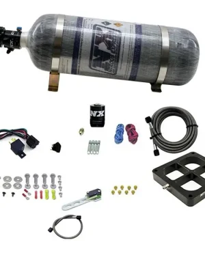 Aktuální Billet Crossbar Plate System Dry Single Stage 100-500HP 4500 Flange 12LB Nitrous Express NX 66147-12