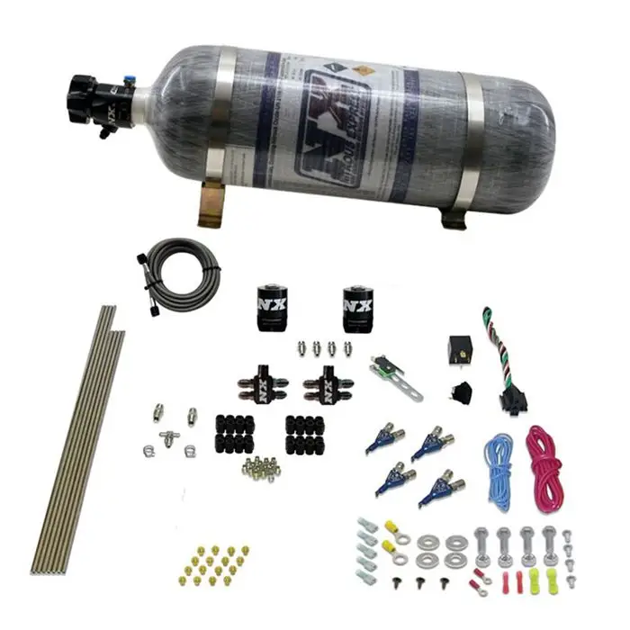 Must-Have 4-Cyl Direct Port Nitrous System EFI Gasoline (100-150-250Hp) 12LB Nitrous Express NX 80004EFI-12