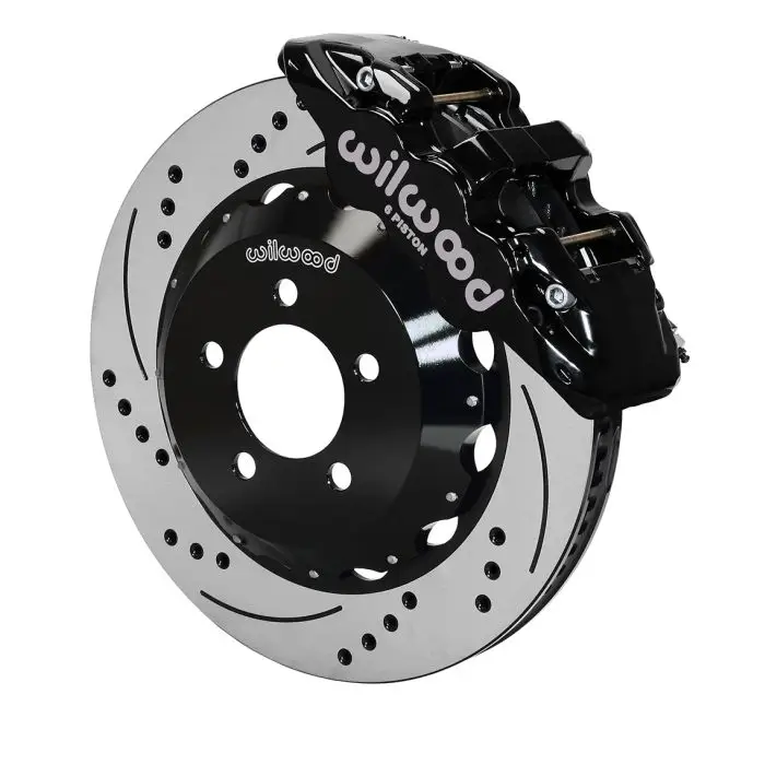 Wilwood 140-14067-D AERO6 Big Brake Kit Přední brzdová sada 14.25" Vrtaná Černá Dodge Chrysler Zlevněný
