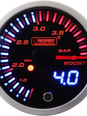 Prosport JDM Series 52mm - Ukazatel plnicího tlaku 0 až 4 Bar s vodotěsným senzorem Oblíbený
