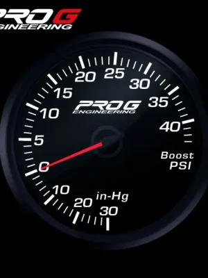 Budík tlaku turba Pro G Race Series RC, 40 PSI Bílý 52mm Horká Nabídka