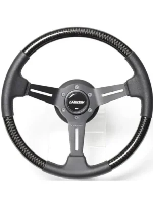 Novinka GReddy Sports "Real Carbon" Steering Wheel (47 mm Dish), Black Spokes - 340 mm