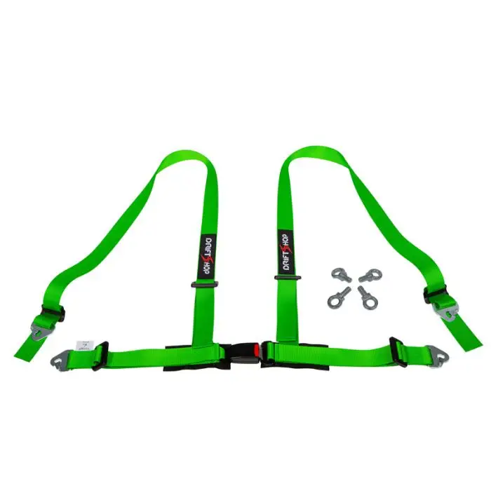 Horká Nabídka DriftShop 4 Point Harness 2" Green Road Approved ECE