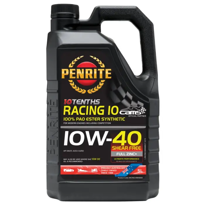 Motorový olej Penrite Tenths Racing 10 10W-40 PAO ESTER Full Synthetic 5L Speciální Cena
