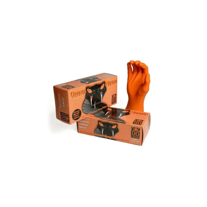 Časově Omezené ORANGE MAMBA Nitrile Gloves SIZE XL